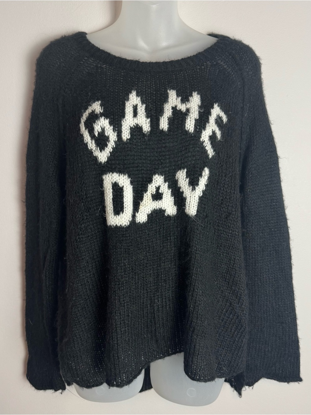Wooden Ships ‘GAME DAY’ Mohair Wool Blend Loose Knit Sweater Size XS/S